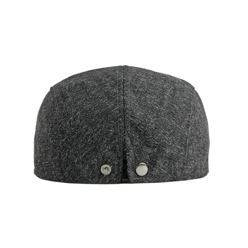 Stylish Korean Style Hat Men\'s Autumn And Winter Thickening Warm Peaked Cap Women\'s Artistic Advance Hats Beret Men\'s