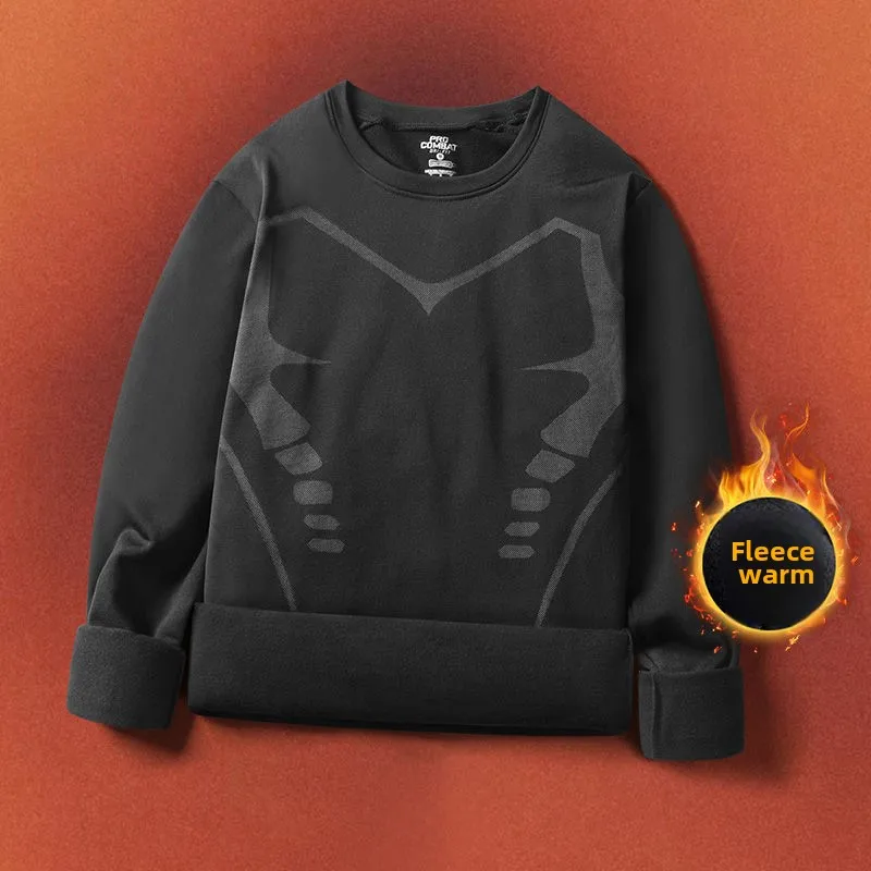

Men's Winter Thermal Base Layer with Plush Warm Tight-Fit Long Sleeve Underwear for Sports Outdoor Activities Clothes for Men