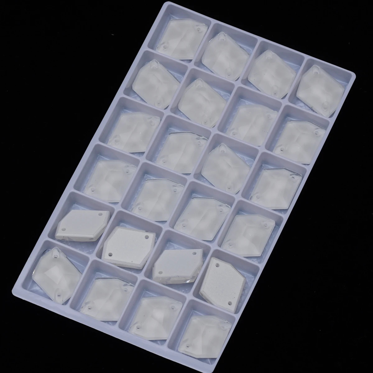 PUBRILEX Neon-Strasssteine zum Aufnähen, Glas-Kosmos-Kristalle, flache Rückseite, DIY-Nähzubehör, Nähsteine für Kleidung und Taschendekoration – Detail 9