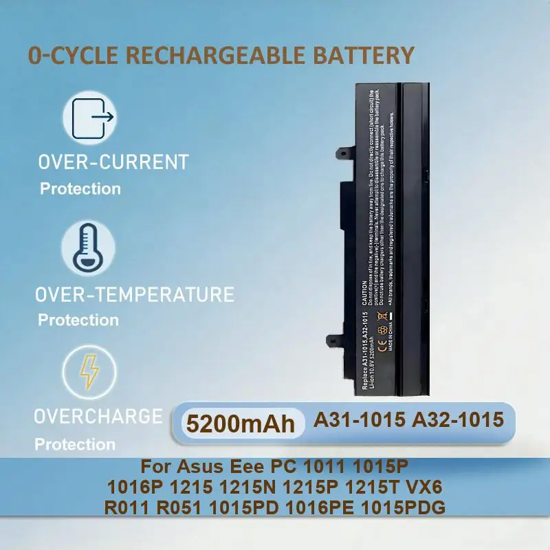 Battery For Asus Eee PC 1011 1015P 1016P 1215 1215N 1215P 1215T VX6 R011 R051 1015PD 1016PE 1015PDG W409L W419L K455L A455L