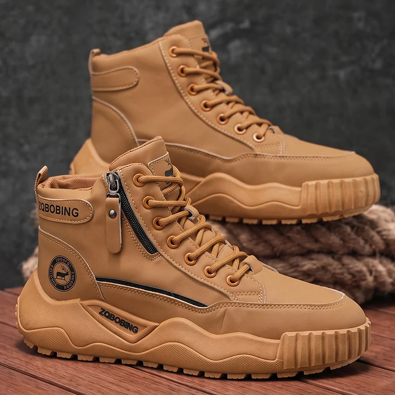 Autumn high cut thick sole height increasing versatile casual trendy shoes