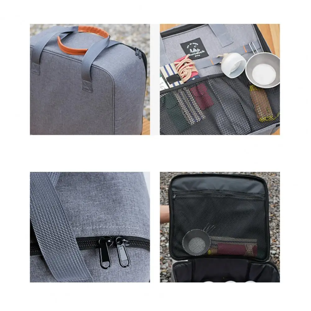 Practical Waterproof Comfortable Grip with Fixing Strap Cassette Stove Gas Canister Storage Tote Outdoor Supplies