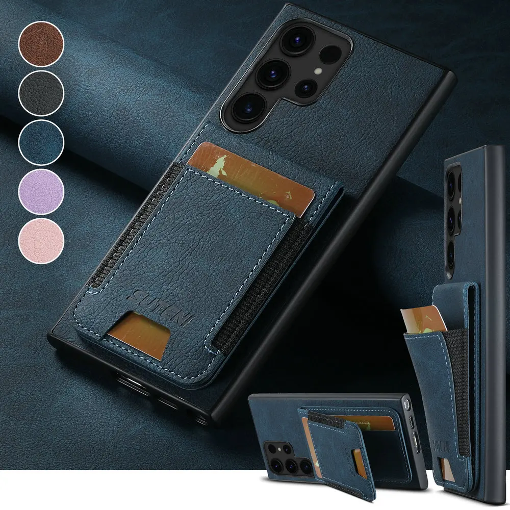 

S25 S24 S23 S22 Plus 5G кожаный чехол-бумажник с магнитом для Samsung Galaxy S25 S24 S23 S22 Note 20 Ultra задняя крышка