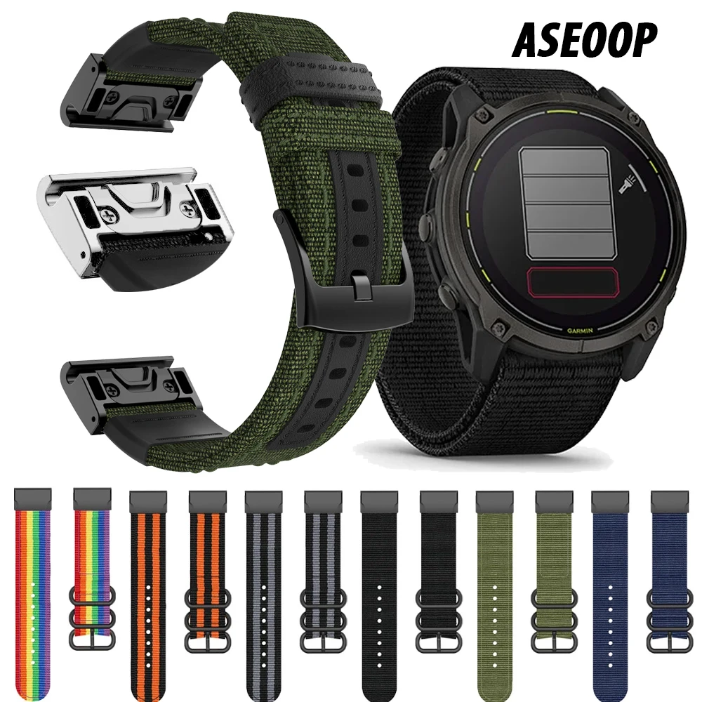 Cinturini Quick Fit 22/26MM per Garmin Forerunner 965 Casual Band Enduro Mk2i 2 1 Epix Gen 2 Gomma morbida Fenix 7 6X 5 3HR cinturino