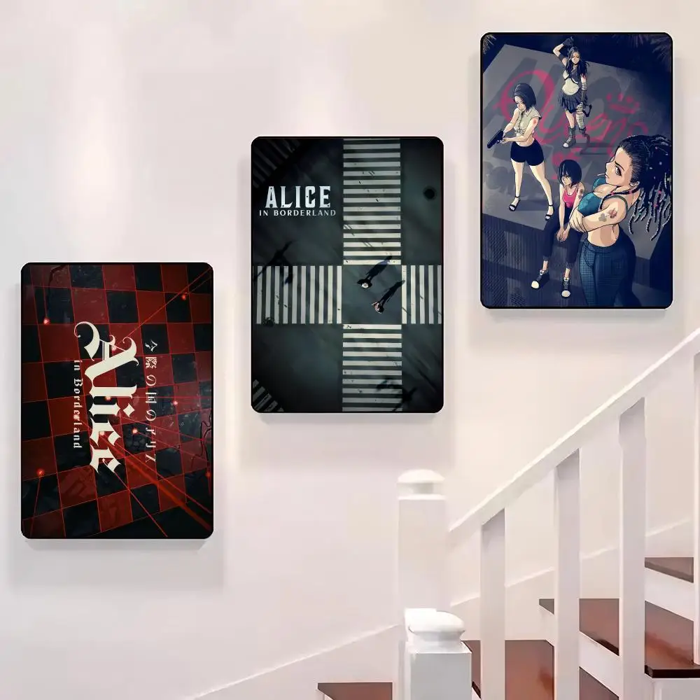 

Movie A-Alice In Borderland Poster Sticky Wall Waterproof Home Living Room Bedroom Bar Aesthetic Decoration Perfect Gift