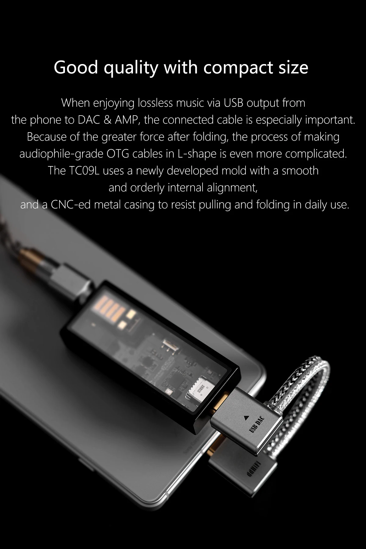 Vorbestellung DDHiFi TC09L/MFi09L USB-C/L-förmiges auf USB-C L-förmiges OTG-Kabel mit umgekehrter Verbindung zum Aufladen verwendet werden – Detail 6