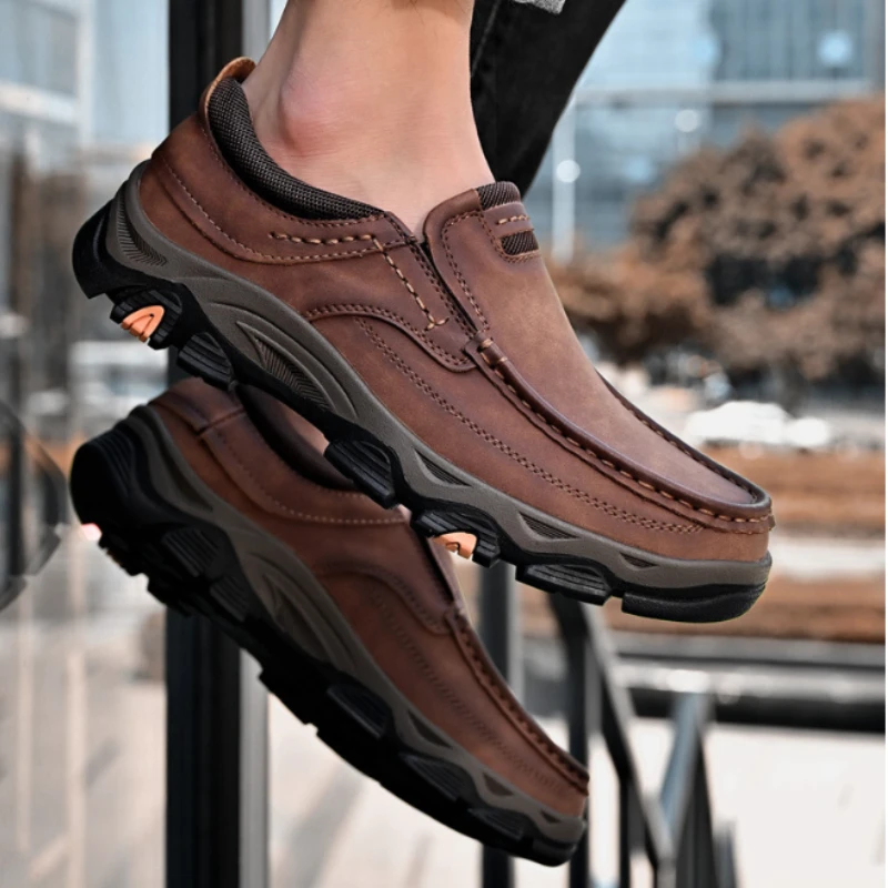 Men Loafers Slip on Boat Shoes - Boat Shoe Leather recension och pris