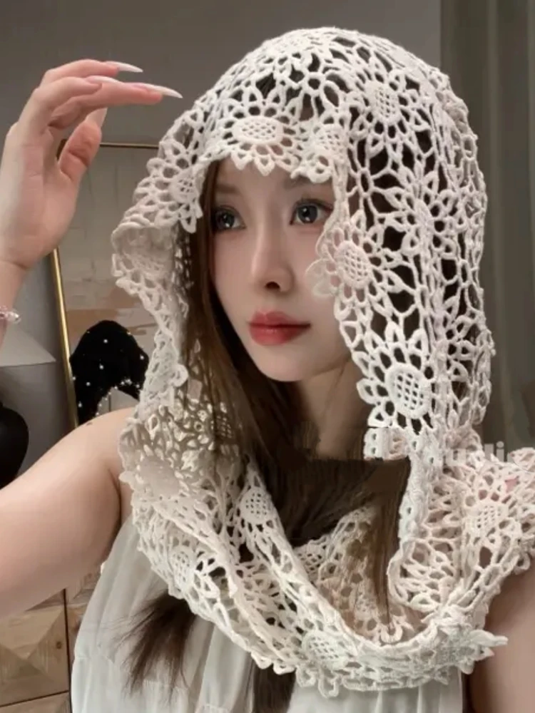 

Вязаный вручную шарф, шапка, многофункциональная шиловая шапка, дорожная шляпа, фотошляпа, шарф на голову Sli, шляпа с круглым верхом и широкими полями