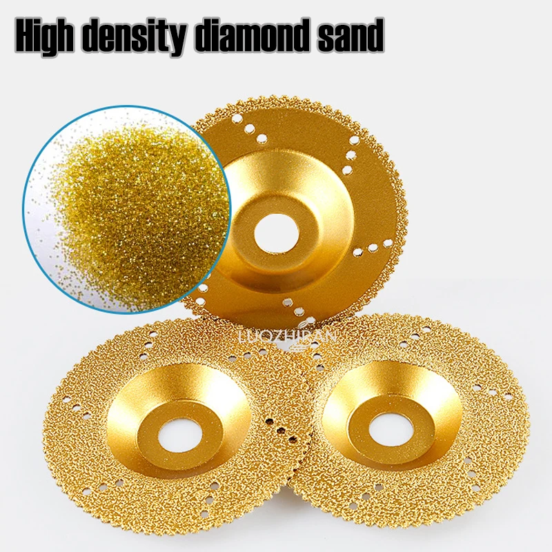  100mm Bowl-shaped Diamond Cutting Disc Brazed Welding Grinding Balde Polishing Wheel for Angle Grinder Power Tool Accessories