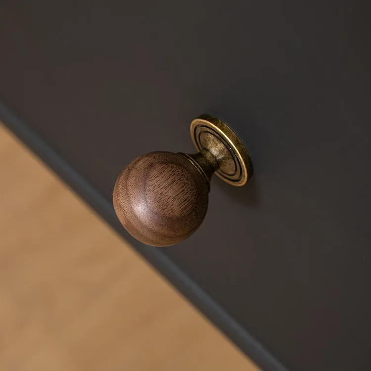 النحاس الجوز مقبض كابينة خزانة باب درج الأجهزة خزانة خزانة مضمد مقبض درج #2