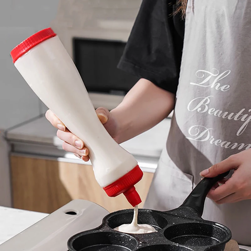 Pancake Dispenser For Pancakes Hand-cranked Batter Mixing Bottle Hand Batter Dispenser Batter Mixer Bottle Cupcake Pancake Crepe