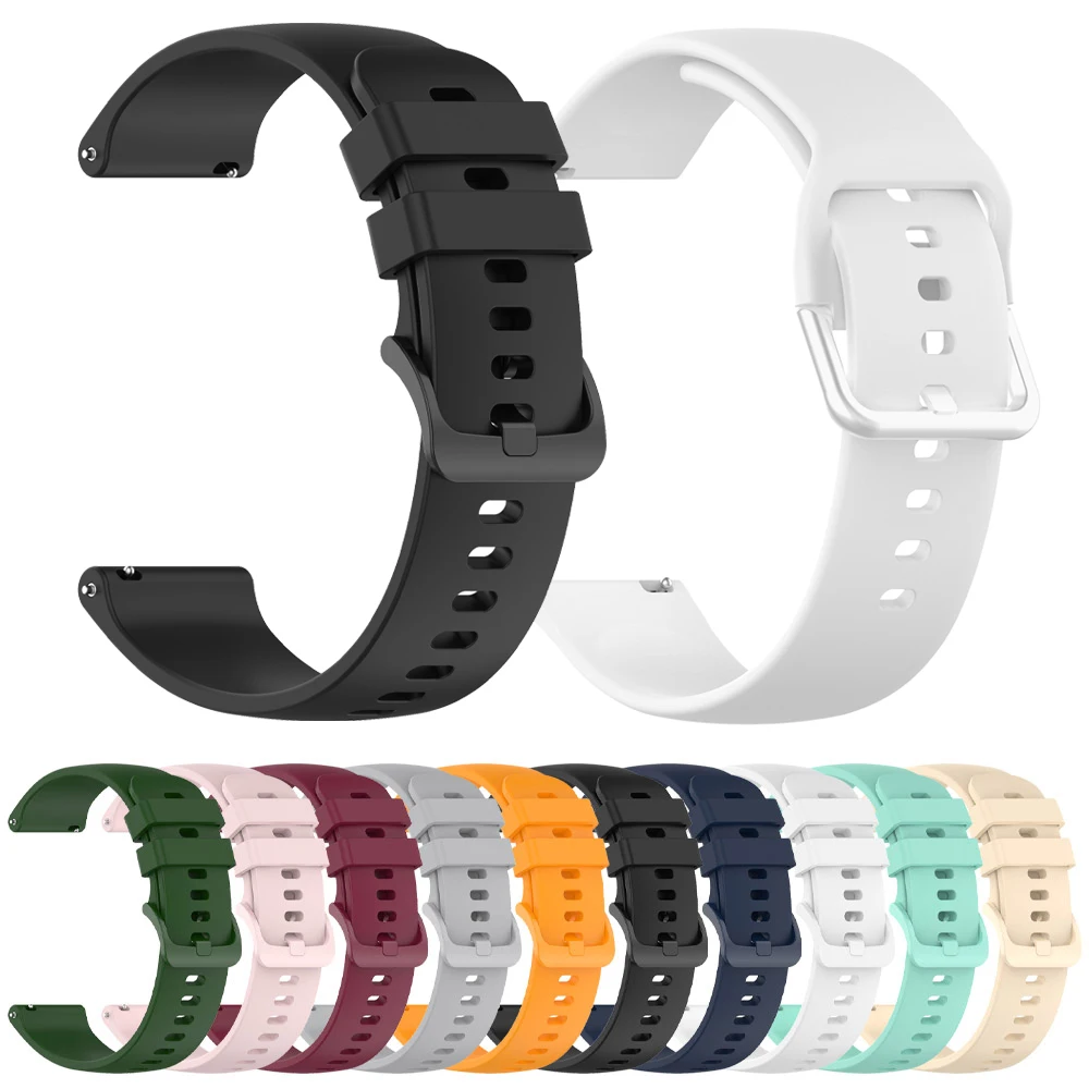 20 22mm Silicone Band For Garmin Forerunner 265 255 255M 245 645 158/Venu 3/Vivoactive 4 3/Venu 2 Plus SQ 2 Bracelet Watch Strap