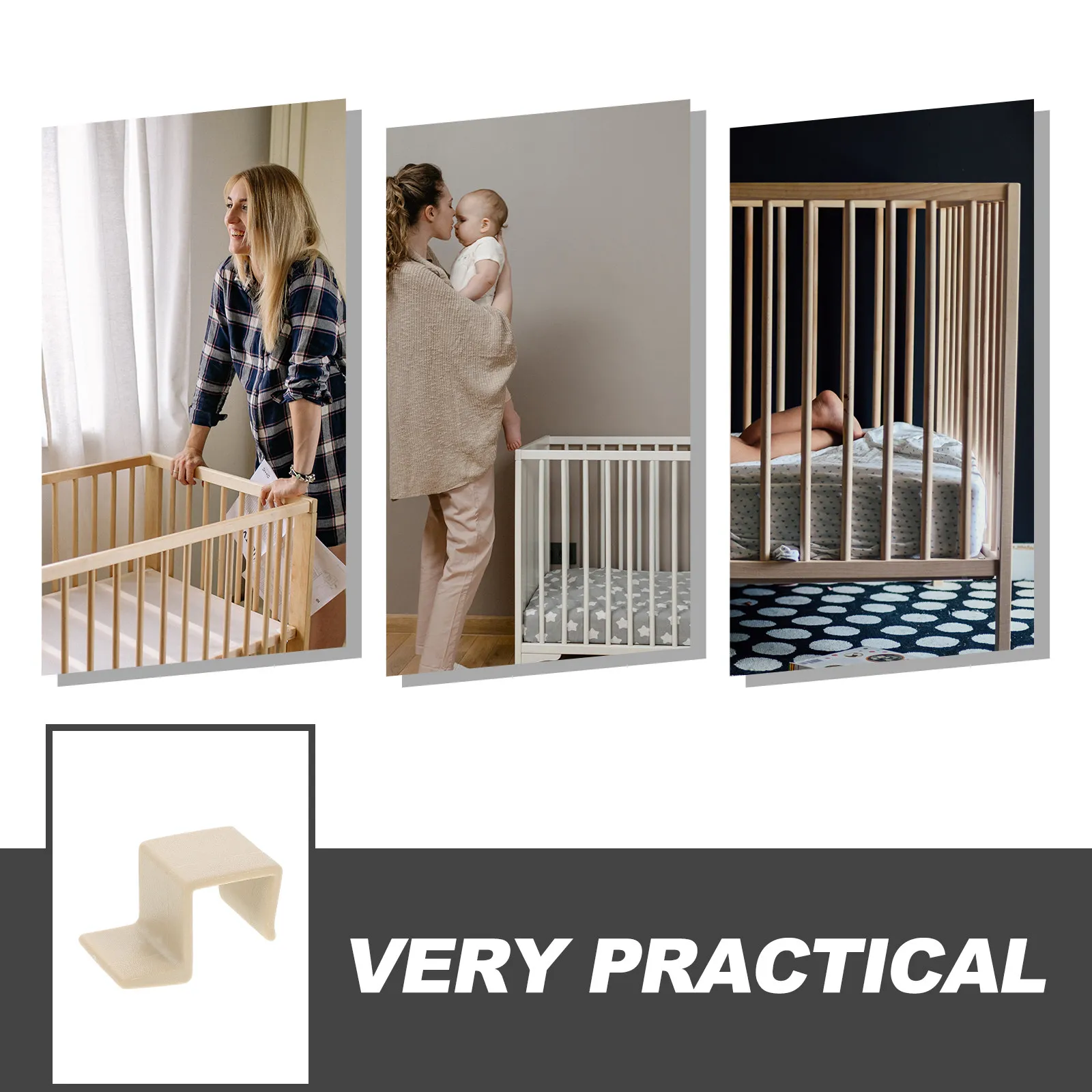 10Pcs Crib Frame Support Plastic Baby Bed Rail Buckle Mounting Brackets Bed Frame Hooks Storage Board Fasteners Baby Furniture view 5