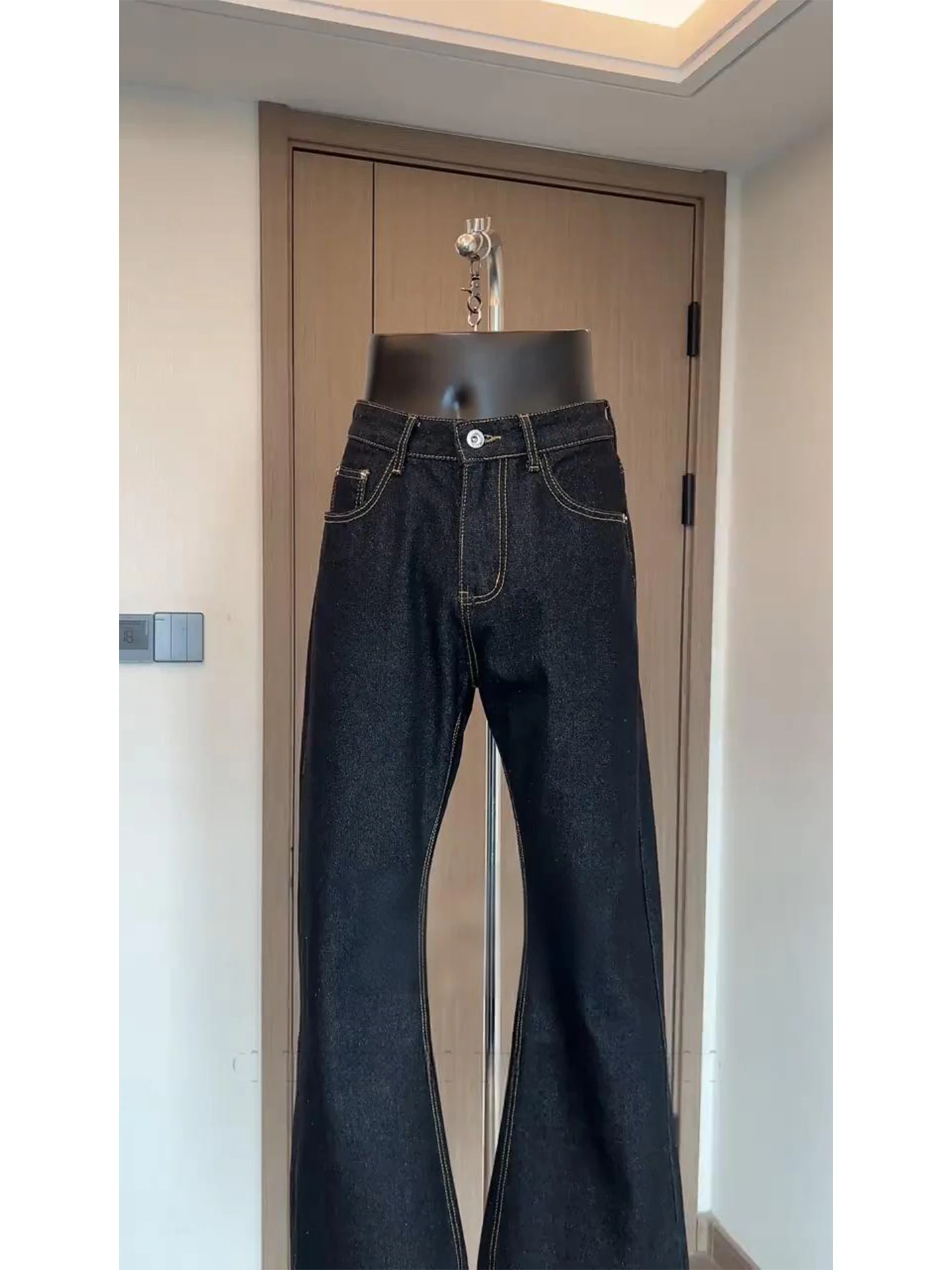 

Bla Original Denim Men's Jeans Straight Leg Wide Leg Pants Cleanfit American Retro Sle Autumn Season Casual Wear