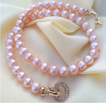 

AAA+ Gold Pink 9-10mm South Sea Pearl Necklace Pretty