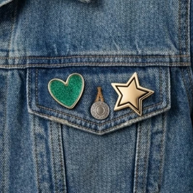 Game The Freak Circus Harlequin Cosplay Ohrringe Abzeichen Liebe Unregelmäßige Ohrstecker Stern Metall Brosche Schmuck Accessoires – Detail 2