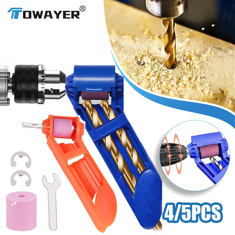 Towayer 1 Set Corundum Grinding Wheel Drill Bit Sharpener Titanium Drill Portable Drill Bit Powered Tool Parts Dropshipping