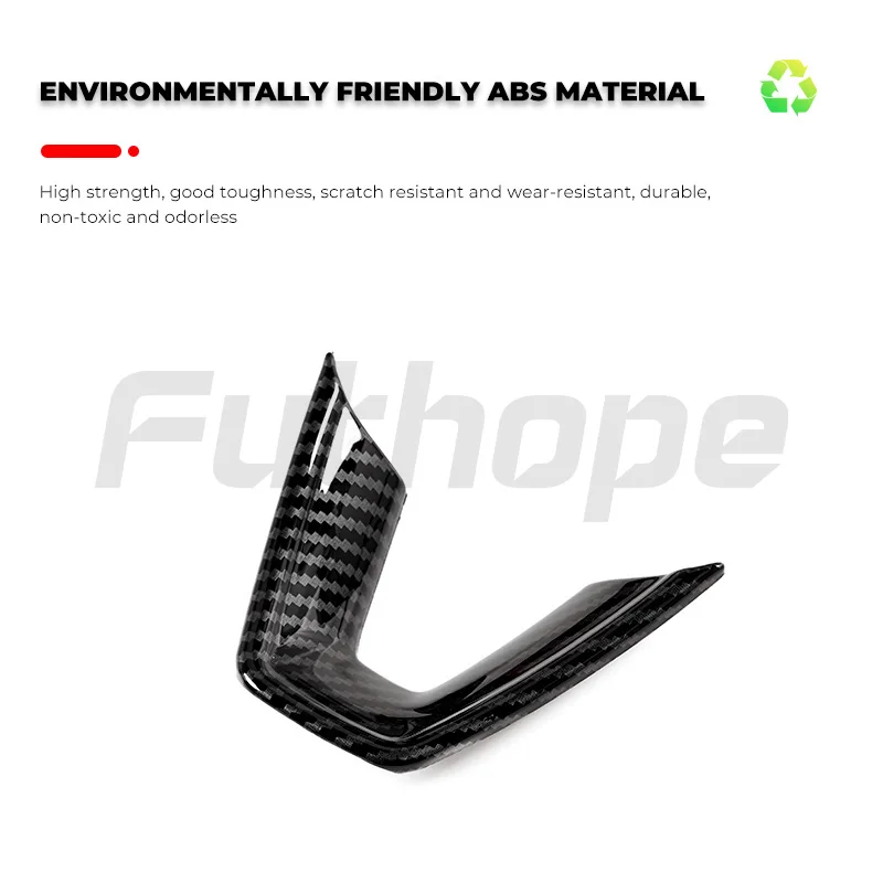 Futhope Steering Wheel ABS U-shaped Patch for Tesla Model 3 Highland Protective Decoration Anti Slip Scratch Resistant