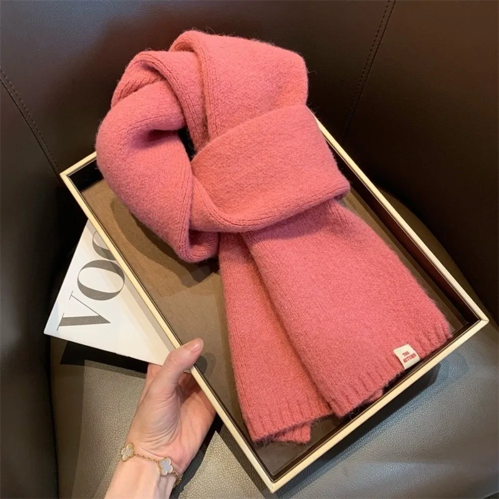 

New Knitted Neck Warmer Coldproof Windproof Knitted Scarf Solid Color Warm Neck Wraps Outdoor Sports