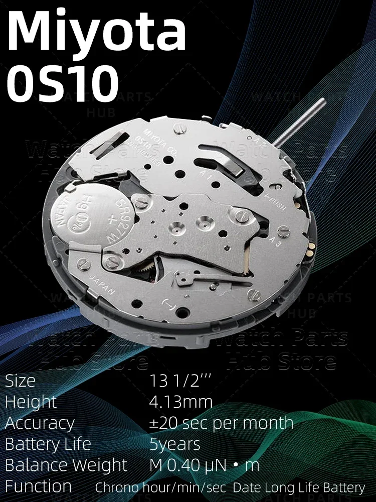 جديد حقيقي ميوتا 0S10 ساعة حركة المواطن OS10 الأصلي كوارتز حركة أوتوماتيكية ساعة يد تعمل بالحركة أجزاء