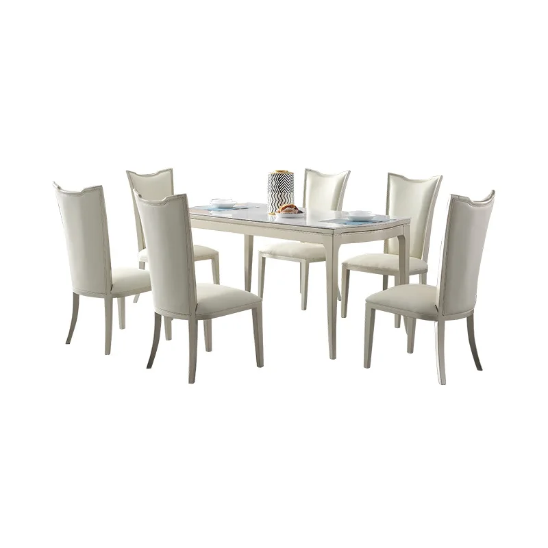 

Customizable American light luxury solid wood dining table rectangular dining table