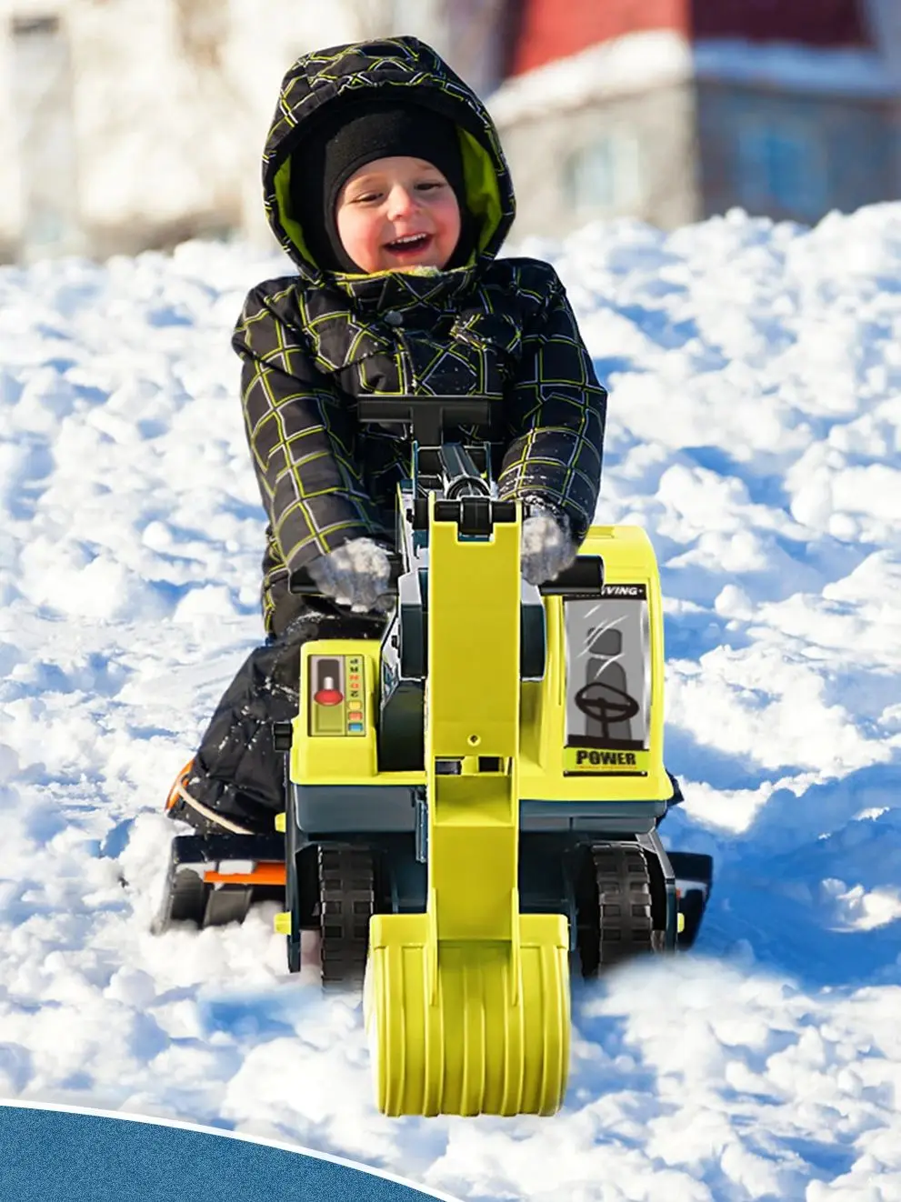 รถของเล่นขนาดใหญ่แบบขี่เอง ใช้ในร่ม พร้อมกันชนนิรภัย ของขวัญคริสต์มาสสำหรับเด็กอายุ 3 ปีขึ้นไป