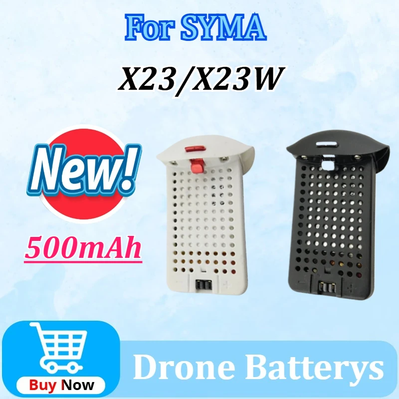 

3.7V 500mAh Rechargeable Battery for SYMA X23/X23W Accessories for RC Aircraft Spare Parts Battery Black / White