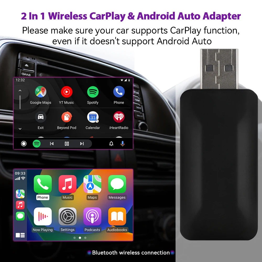 

USB Wireless Carplay Dongle for RCD360 RCD330 RCD440 RCD880 RCD780 MIB Car Radio Wireless Android auto Dongle Plug and Play