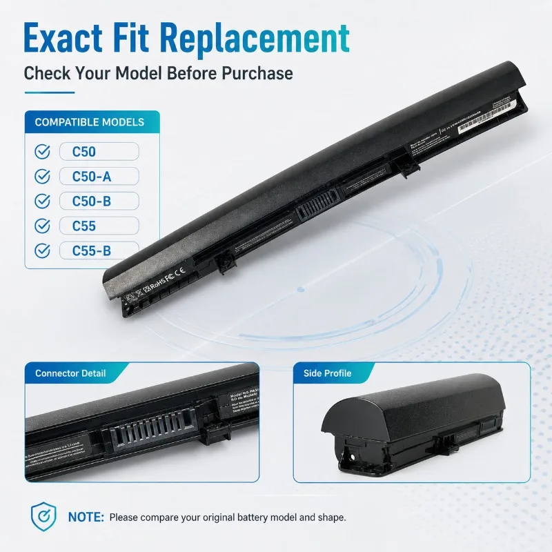 For Laptop Battery PA5185U for Toshiba L55T C50T C50D C40 L40‑B L50‑C High Capacity Safe Notebook Battery