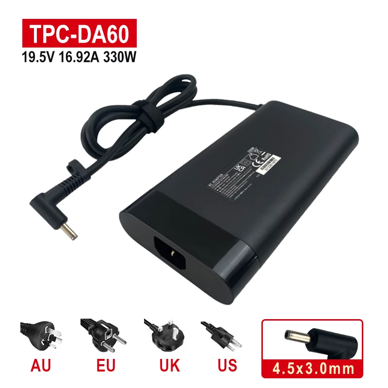 19.5V 16.92A 330W laptop adapter is suitable for HP Shadow Wizard 6/7/8/ Plus TPC-DA60ADP-330BB M34531-003M34603-001 charger.