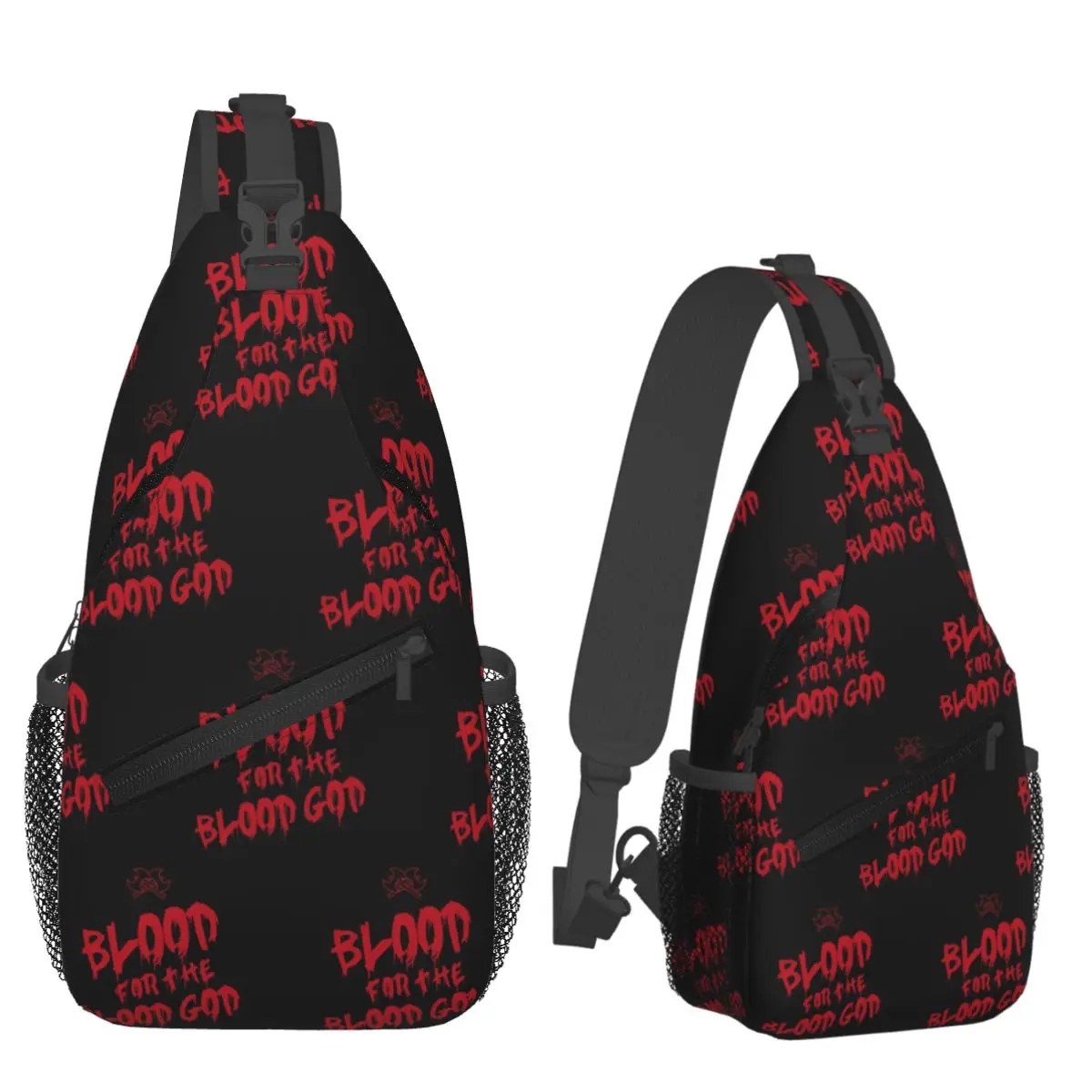 

Khorne Chaos God Graffetti Blood For The Blood God Fantasy Version Chest Bag Men Sling Crossbody Backpack Chest Bag Traveling