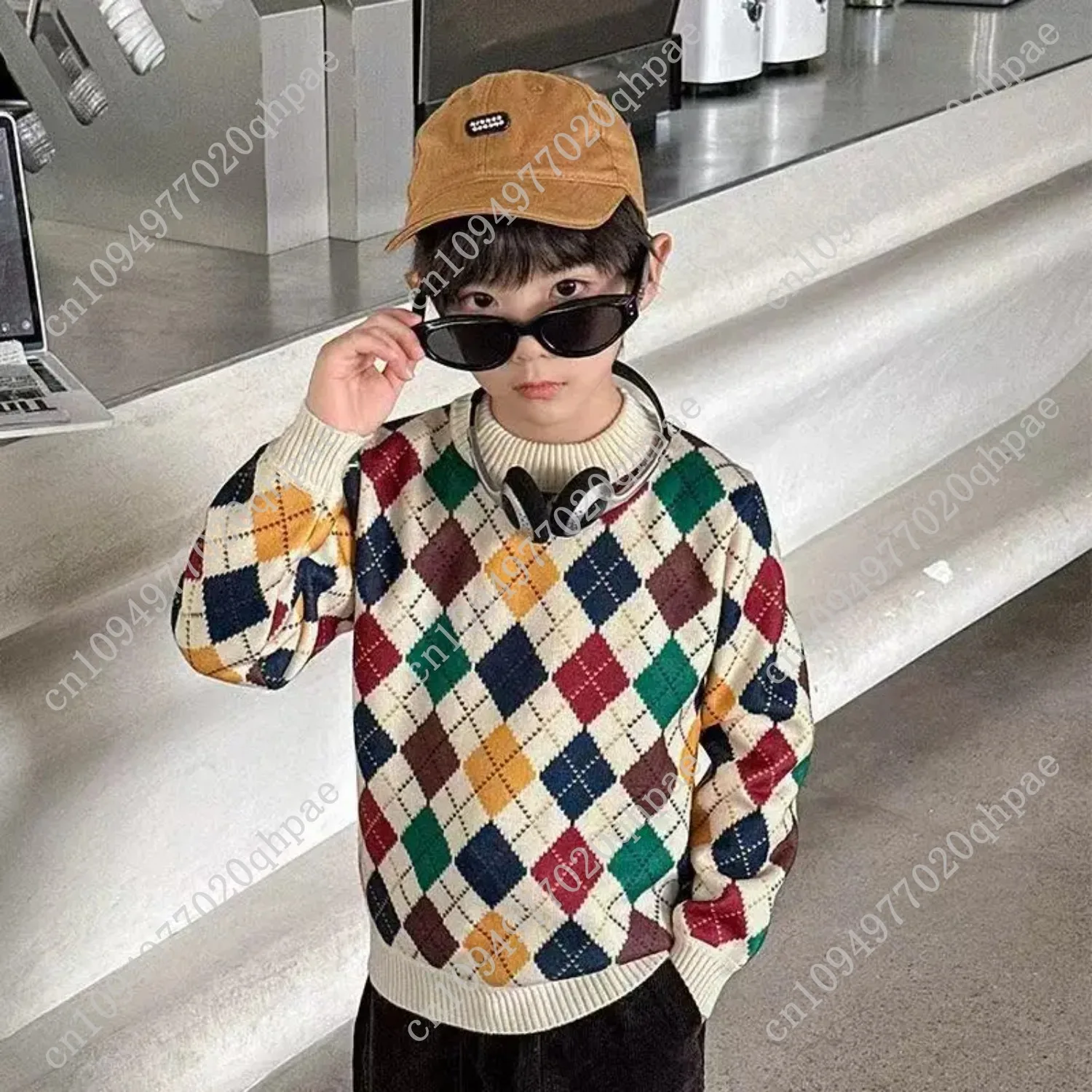  سترات للأولاد والبنات سميكة للخريف/الشتاء سترات محبوكة عصرية جديدة للأطفال ملابس علوية للفتيات والفتيان #2