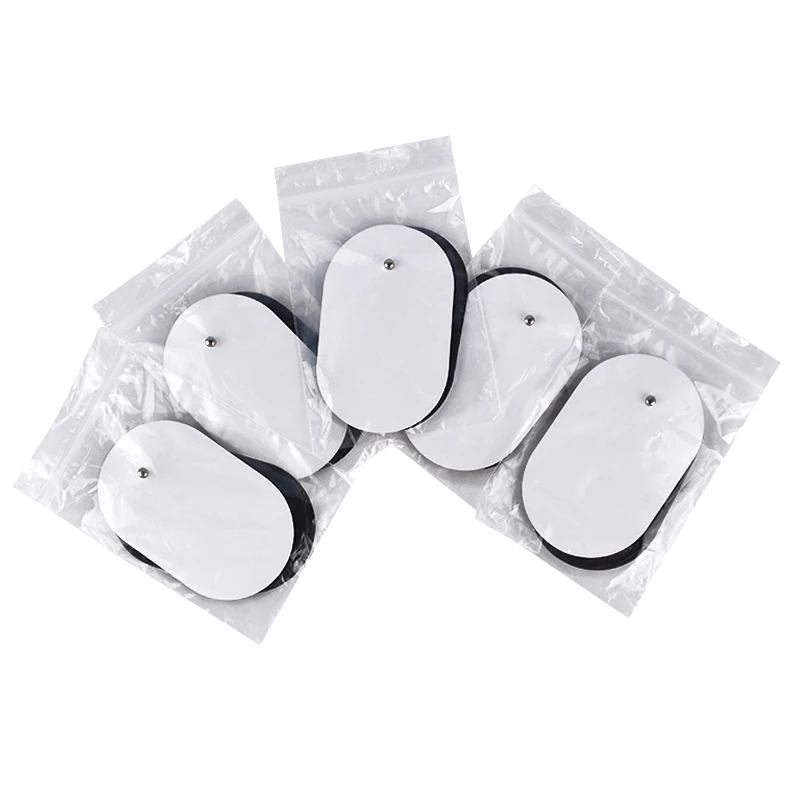 Pads de eletrodo em gel portátil, 10 peças, 3.5mm, digital para dez acupuntura, máquina de massagem, almofada de massagem, frequência média