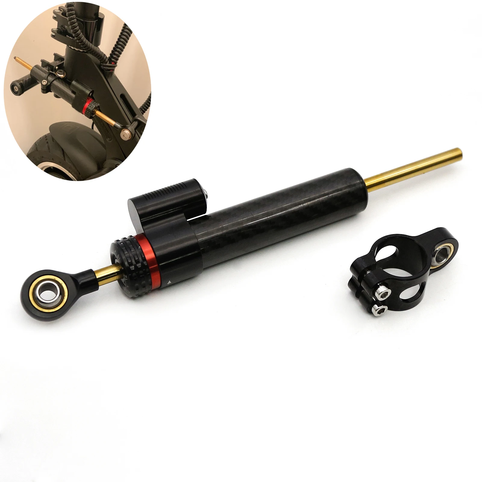 NEUE Faser Carbon Lenkungsdämpfer Stabilisator Für Dualtron Thunder Elektroroller Universal Dämpfer