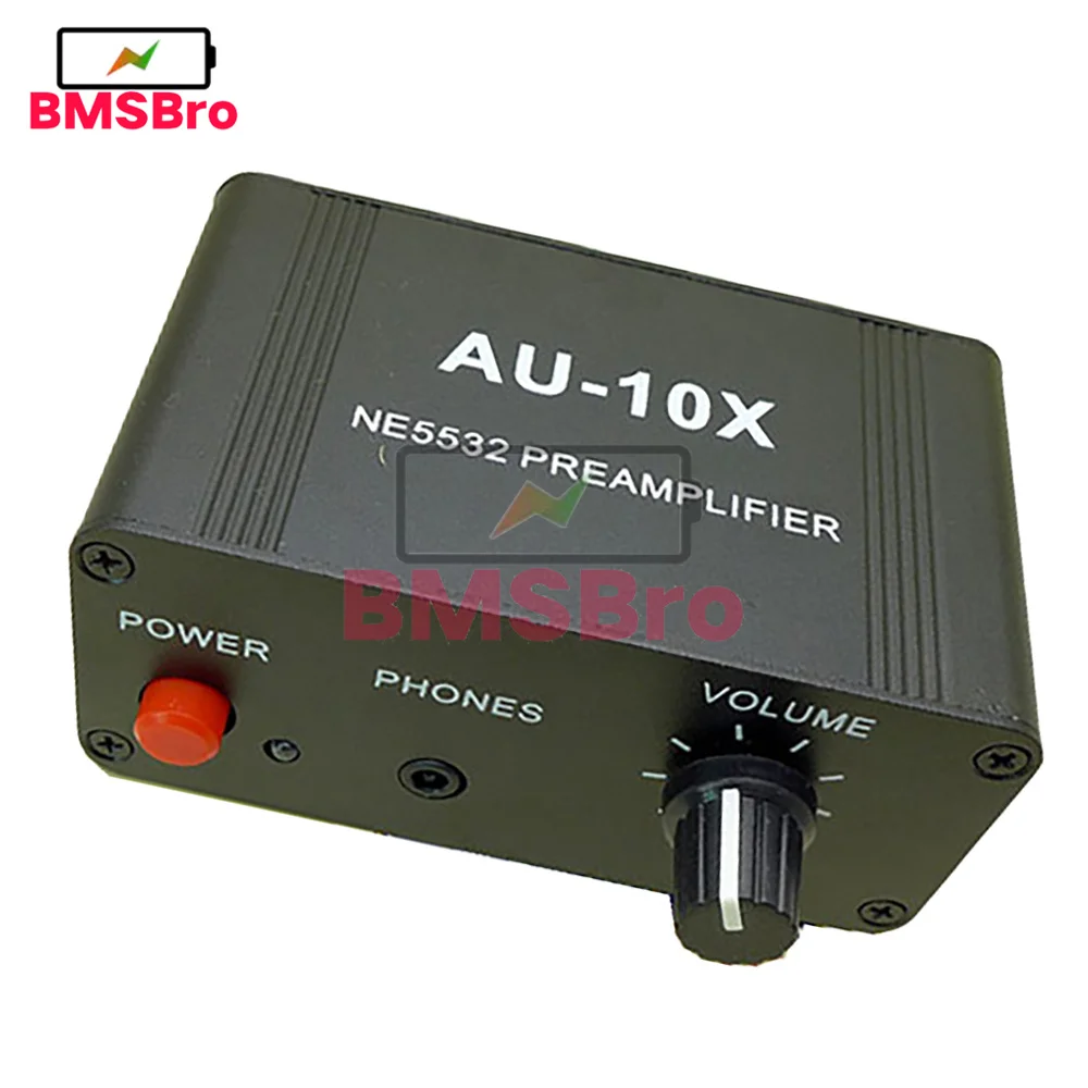 NE5532 Preamplifier music audio signal Pre amp amplifier 20db gain RCA 3.5MM Headphone phone sound Volume Control dc 12v