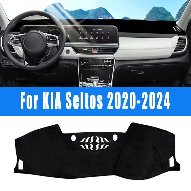 

For KIA Seltos 2020-2024 Car Dashboard Mat Dash Cover Central Control Pad Custom Nonslip Cape Sunshade Accessories 2023 2022
