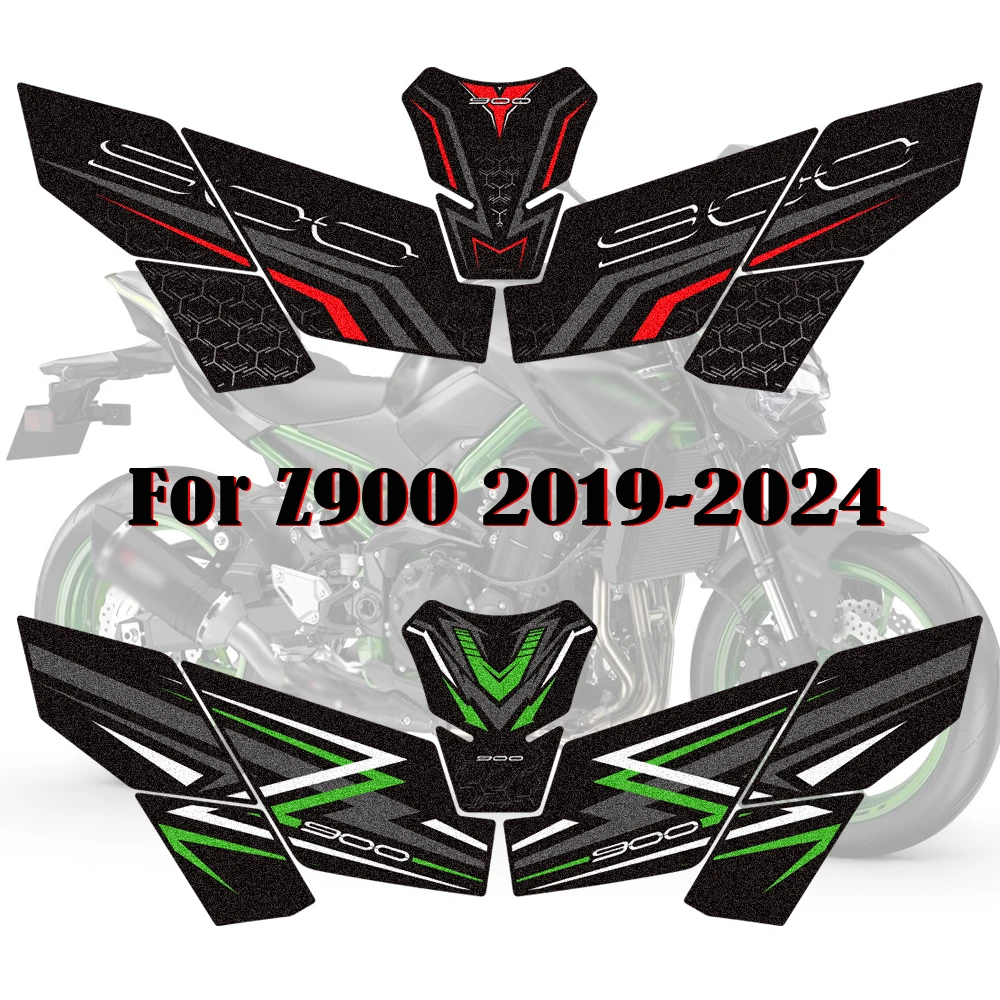 For Kawasaki Z900 Motorcycle Side Sticker Fuel Tank Pad Z900 Anti-slip Decal Protector Knee Pad Grip Pad Tank Grips Stickers