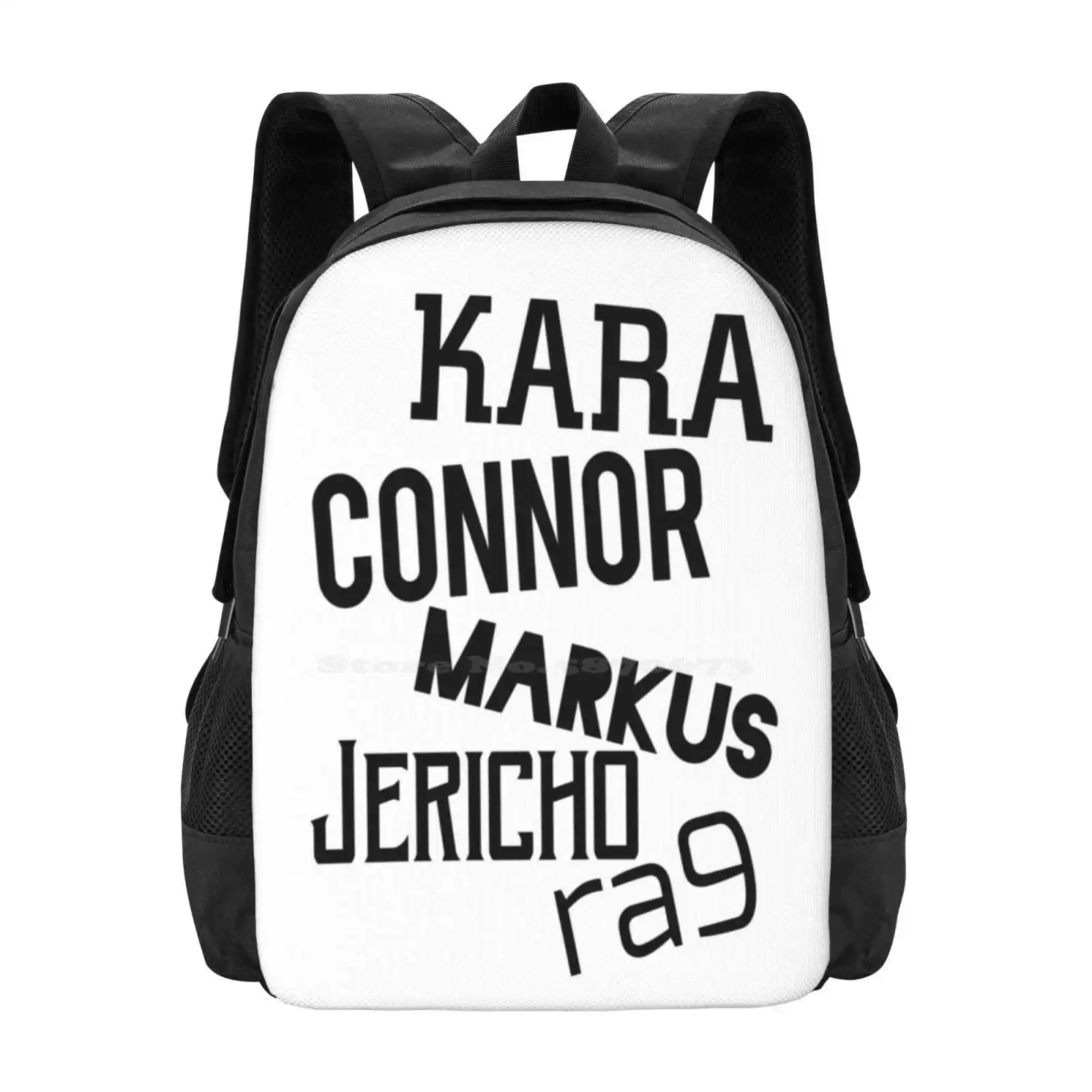 Detroit : Become Human 3d Print Design Backpack Student Bag Baseball Crewneck Stationary Men S Detroit Become Human Androids