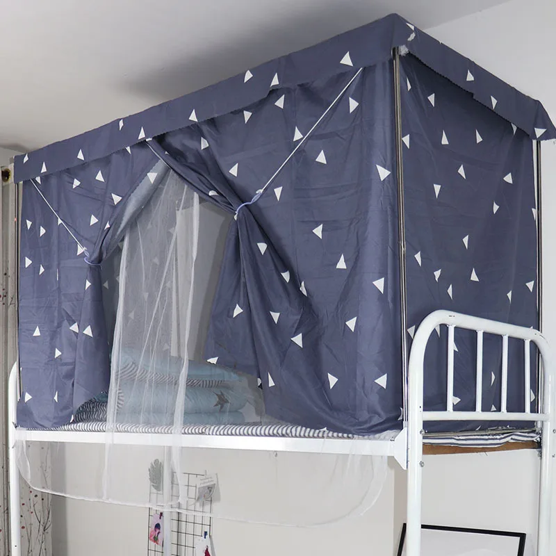 Student Dormitory Blackout Cloth Mosquito Net Bed Curtain, Integrated Upper Shop Lower Men\'s Female Bedroom, Dual-Use Curtains
