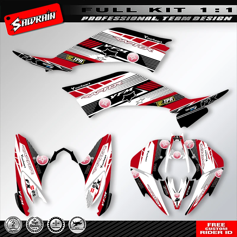 Sawrain For Yamaha Raptor 125 250 YFM125 YFM250 ATV Graphic Background Decal Sticker Customize 002