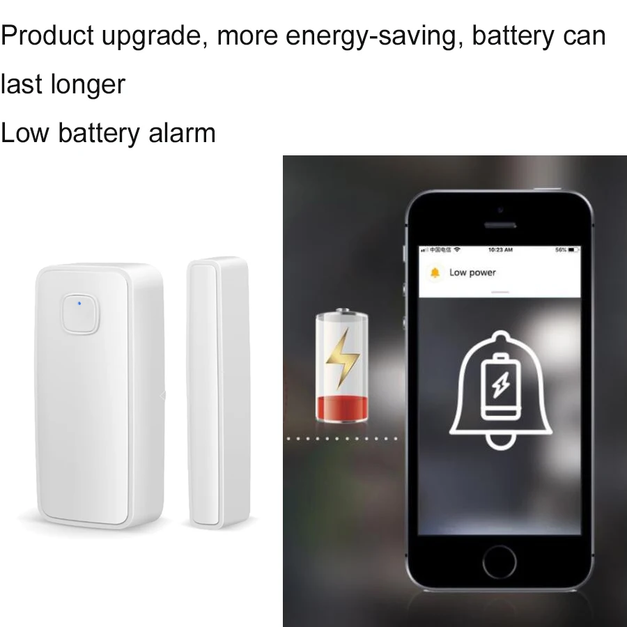 Tuya APP Wireless WIFI Door Contact For Home Security Alarm System Door Alarm Sensor Detector