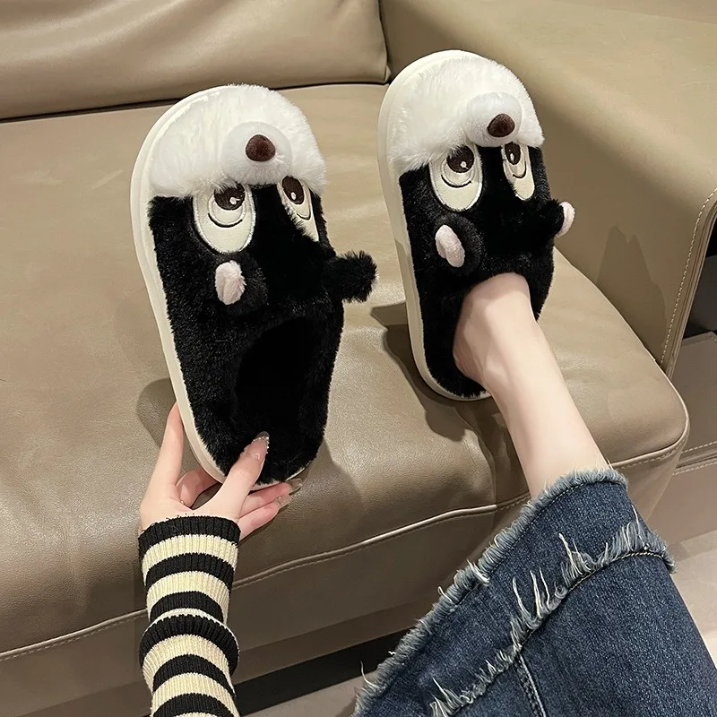 Women's Slippers Winter New Cartoon Squirrel Cotton Slippers Home Student Fashion Warm Cartoon Cotton Slippers Chanclas Mujer