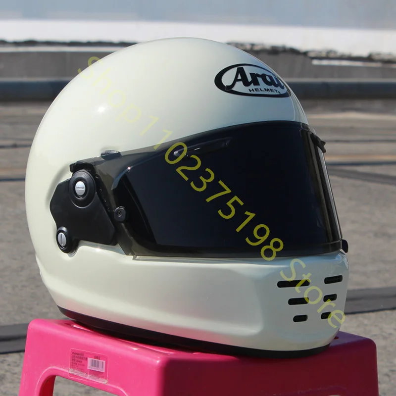 

RAPIDE NEO Japanese Mode Full Face Helmet,For Harley Motorcycle And Cruise Motorcycle Protective Helmet,Milky White,Capacete