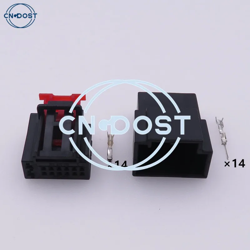 1 Set 14 Pin 5Q0972726 Automobile Cable Harness Socket Car Electrical Wire Connector 5Q0 972 726 AC Assembly For VW