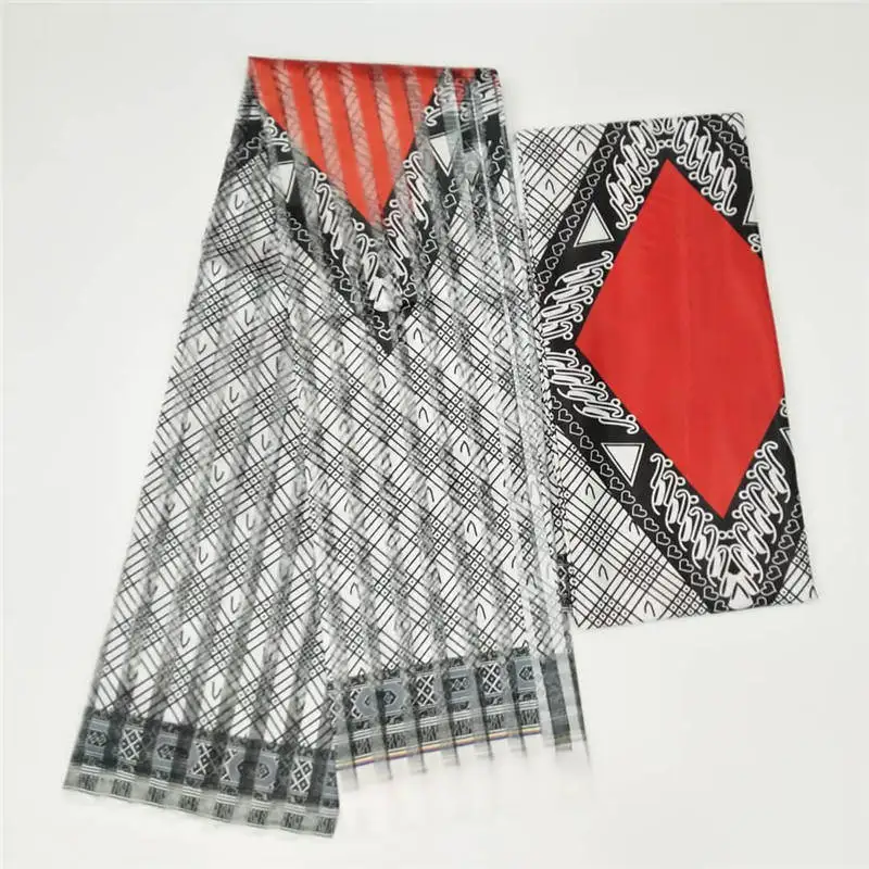 2019 Popular Wax fabric Top Quality Vintage Silk wax cloth African Wax Prints Fabric 3+3yards/lot for Party Dress ! L70198