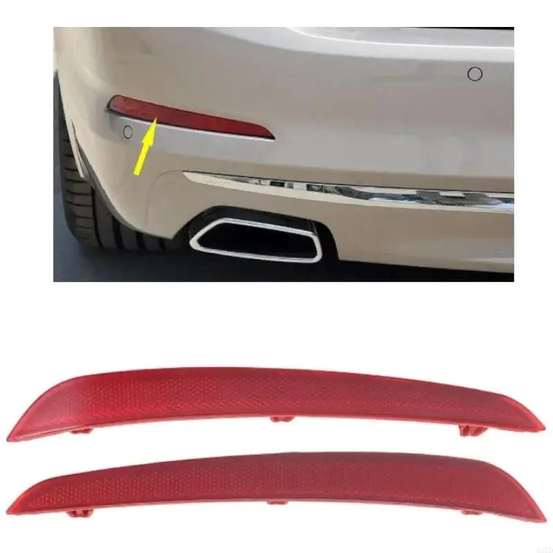 1 زوج من المصد الخلفي تقليم شرائح عاكس استبدال غطاء العاكس العاكس الملحقات السيارات 63147388765