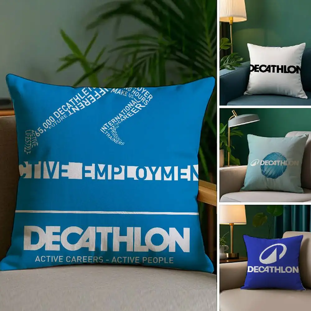 

C-Classic D-DecathlonS Pillow Case Plush Fabric Soft Double Sided Print Sofa Cushion Cover Throw Pillow Covers