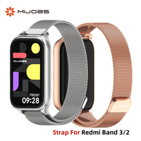 For Mi Band 9 Active Strap Wristband for Xiaomi Smart Band 9 Active Bracelet Mi Band 8 Active Metal Watchband for Redmi Band 2 3