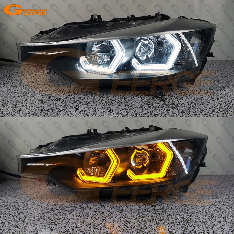 For BMW 3 Series F30 F31 F34 F35 F80 F81 M3 Ultra Bright Concept M4 Iconic Style LED Angel Eyes Halo Rings Car Accessories