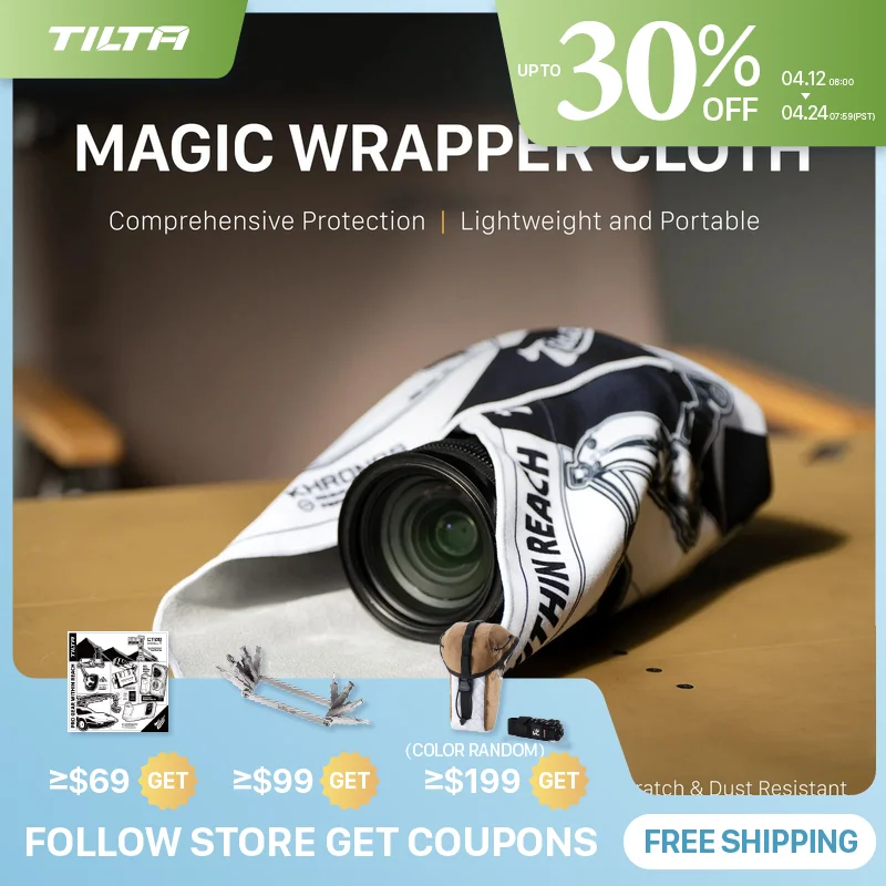 

Ткань TILTA Magic Wrapper, складной чехол для камеры, тканевый защитный чехол для объектива, подходит для Canon, Nikon, Sony, DSLR, объектива, вспышки